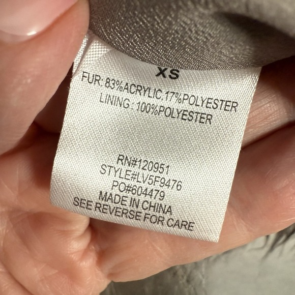 Olive Oak Faux Fur Vest Women XS Soft Mauve‎ Brown Boho Festival Shag LV5F9476 - Picture 6 of 12